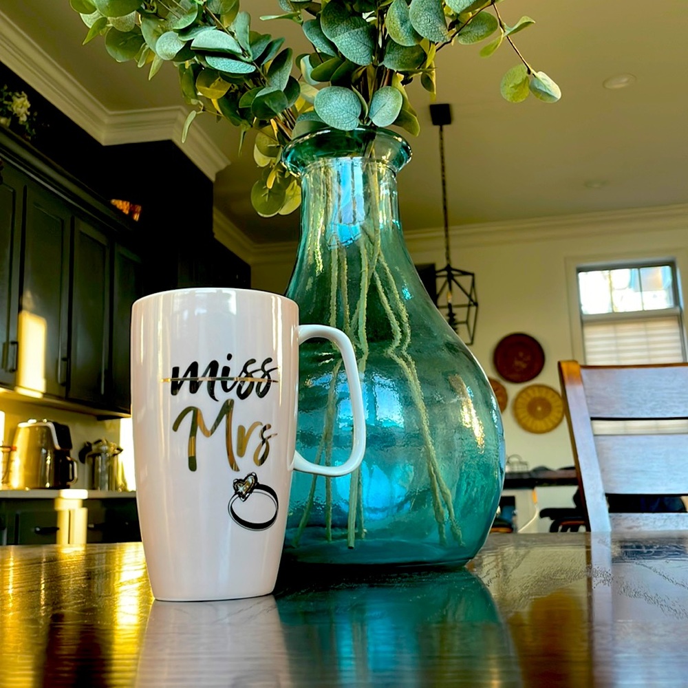 Blush Pink Ceramic 💍 Miss to MRS Coffee Mug 👰🏼‍♀️ Bride Engagement Gift